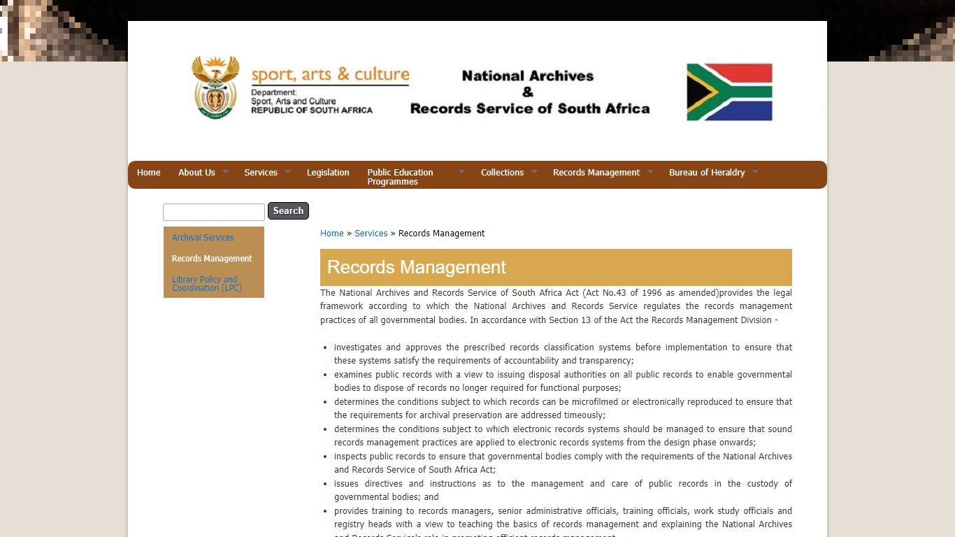 Records Management | NARSSA - National Archives